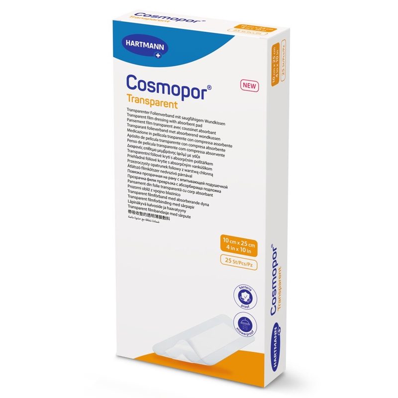 Hartmann Cosmopor Transparent 10cmx25cm x 25buc