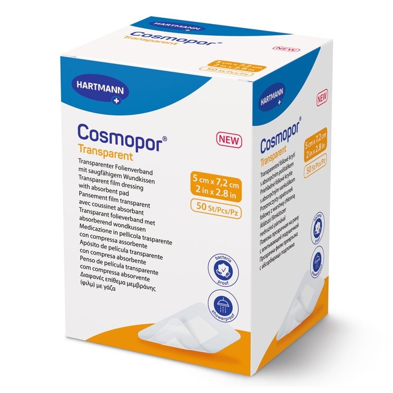 Hartmann Cosmopor Transparent 5cmx7,2cm x 50buc