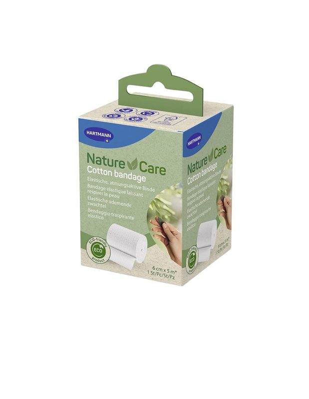 Hartmann Nature Care Idealbinden Bandaj Respirabil Elastic din Bumbac 6cm x 5m