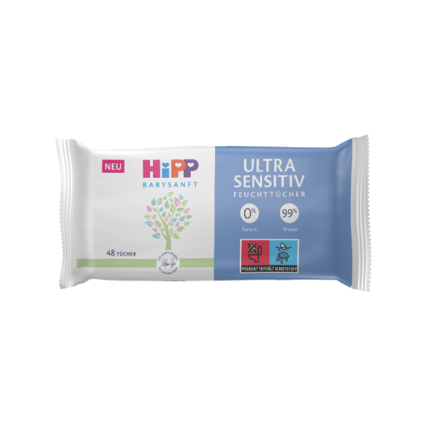 Hipp BabySanft Servetele Umede Ultra Sensitiv 5x48buc