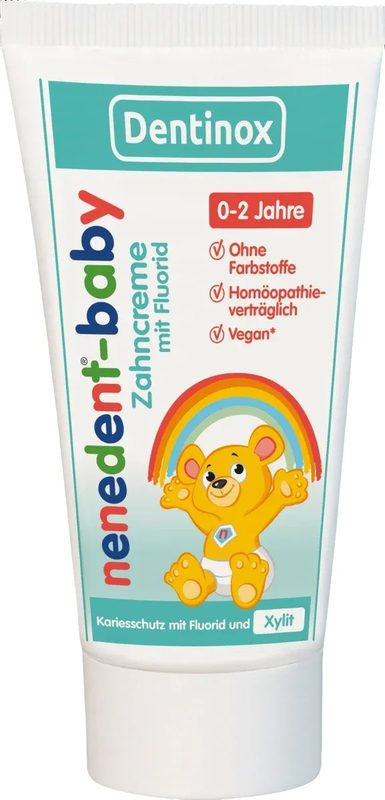Nenedent Pasta Dinti cu Fluor pt Copii 0-2a 50ml Dentinox