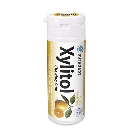 Miradent Xylitol Fresh Fruit Guma de Mestecat x 30buc