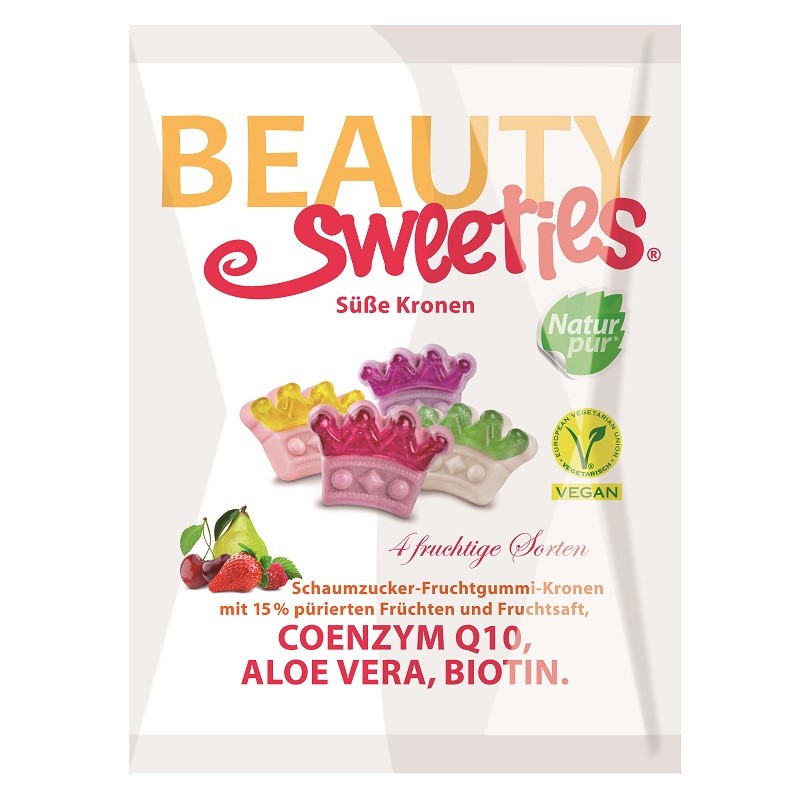 Beauty Sweeties Jeleuri Gumate Moi Coronite 15% Suc Fructe Co Q10 Aloe Vera Biotina 125g