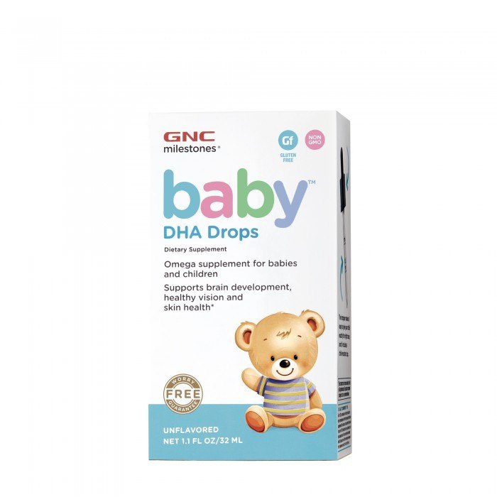 GNC Milestones Baby DHA Drops cu Vitamina D-E 60ml