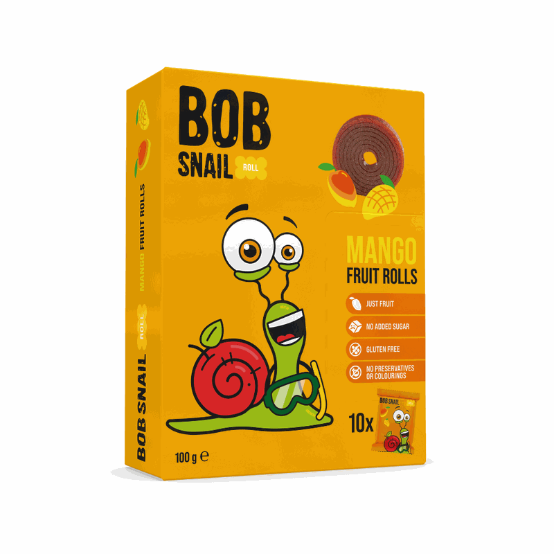 Bob Snail Rulou Natural din Fructe Mango 100g
