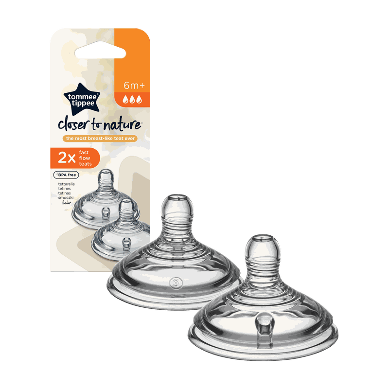 Tommee Tippee Tetina din Silicon cu Flux Rapid +6l x 2buc