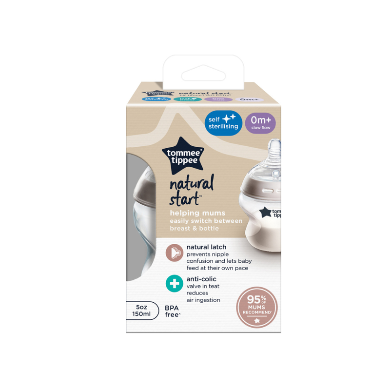 Tommee Tippee Biberon PP cu Tetina din Silicon Closer to Nature 150ml +0l