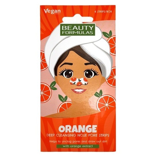 Beauty Formulas Benzi cu Portocale pt Porii de pe Nas x 6buc