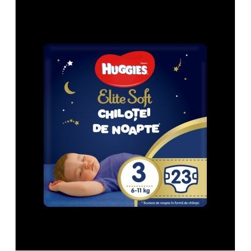 Huggies Elite Soft Pants 3 Chilotei de Noapte (6-11kg) x 23buc