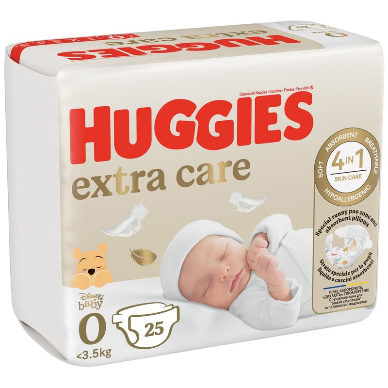 Huggies Extra Care 0 (3,5kg) x 25buc