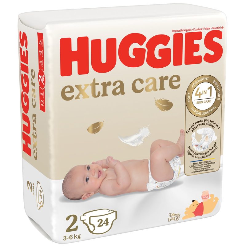 Huggies Extra Care 2 (3-6kg) x 24buc