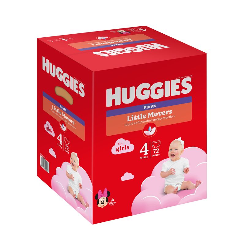 Huggies Pants nr.4 Girl 72buc 9-14kg