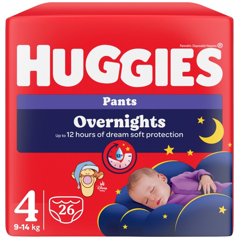 Huggies Pants Overnights 4 (9-14kg) x 26buc