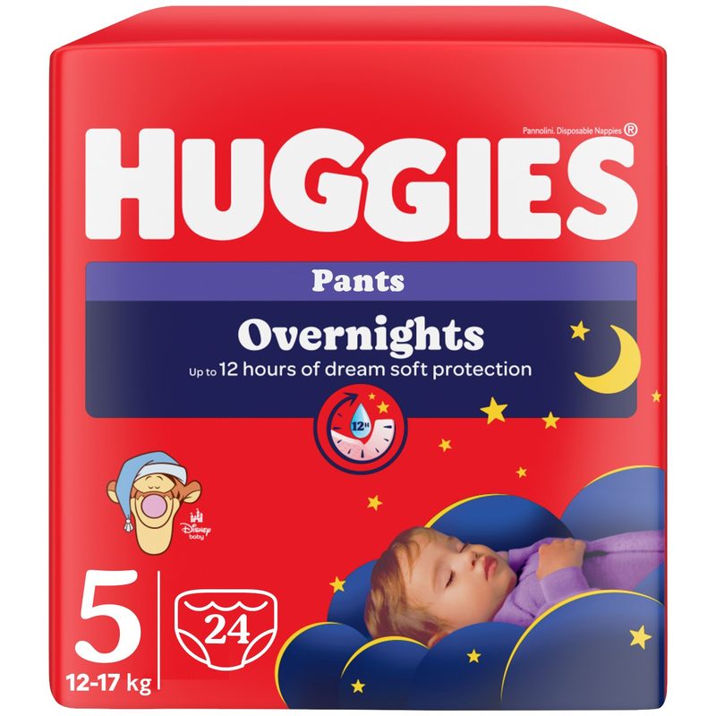 Huggies Pants Overnights 5 (12-17kg) x 24buc