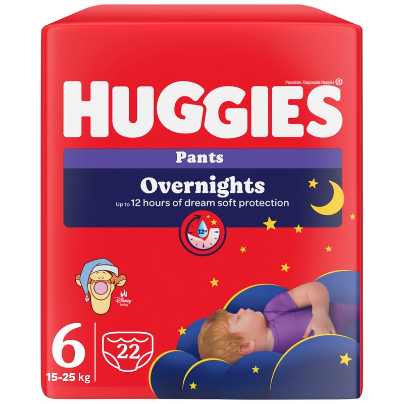 Huggies Pants Overnights 6 (15-25kg) x 22buc