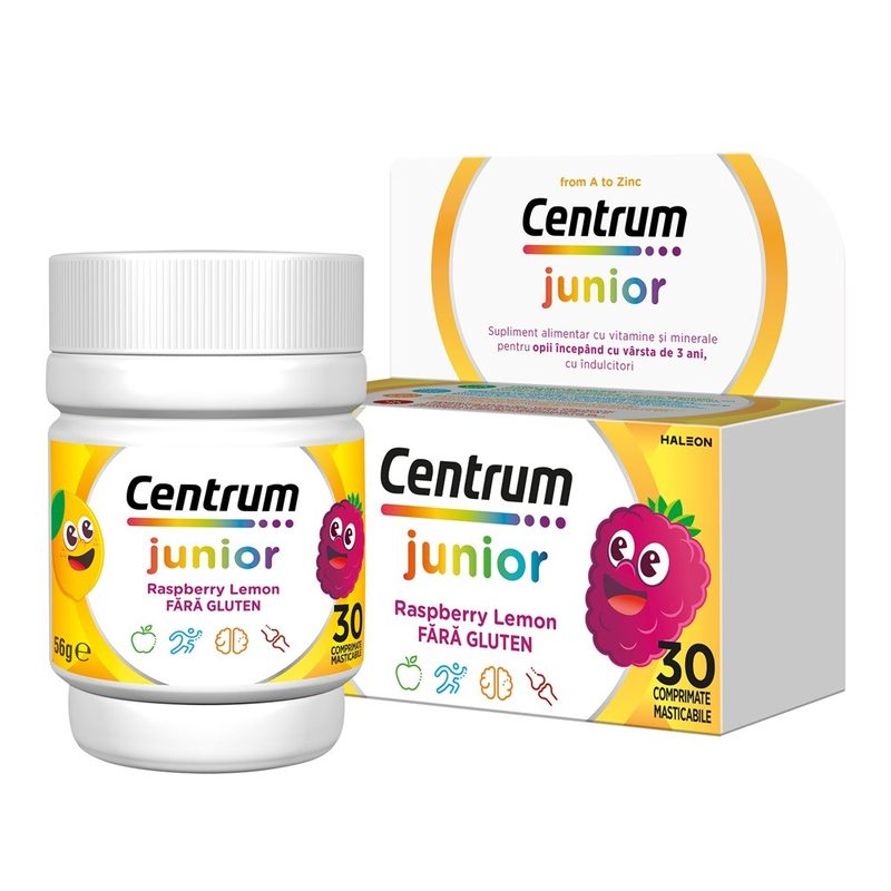 Centrum Junior Raspberry Lemon x 30cpr mast Gsk