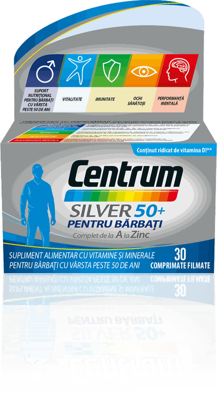 Centrum Silver 50+ pt Barbati x 30cpr film Gsk