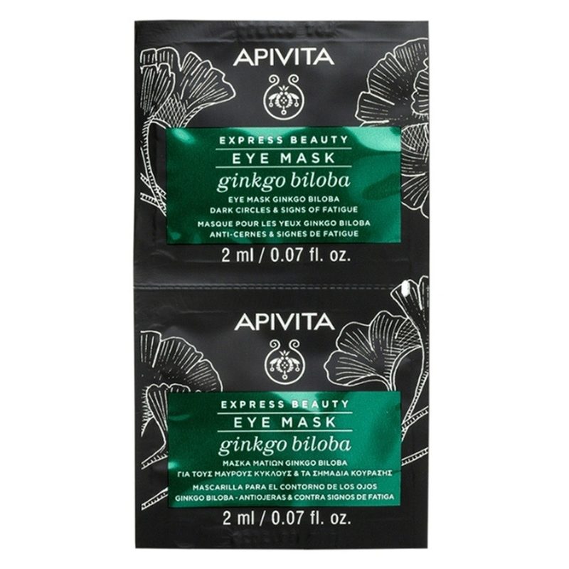 Apivita Express Masca cu Ginko Biloba pt Ochi Obositi 2ml x 2buc