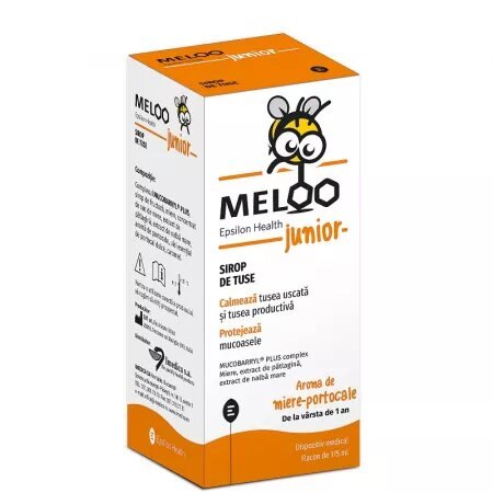 Meloo Junior Sirop Tuse Uscata si Productiva 175ml Epsilon Health