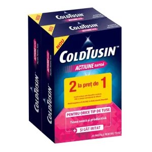 Coldtusin Actiune Rapida x 20pastile 1+1 Pachet Avantajos