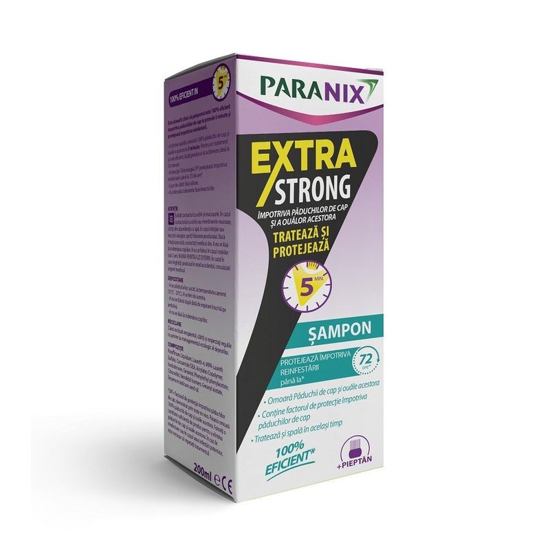 Paranix Extra Strong Sampon 200ml+Pieptene OMP