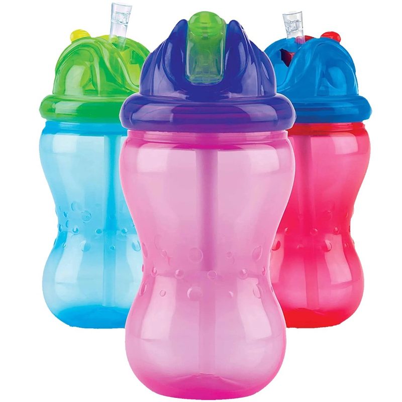 Nuby 404001 Pahar cu Pai Vari Flo Sistem Flip-It 360ml +12l