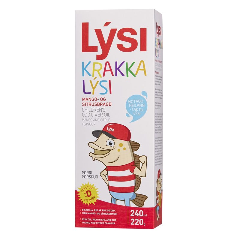Lysi Ulei din Ficat de Cod pt Copii Aroma de Mango 240ml
