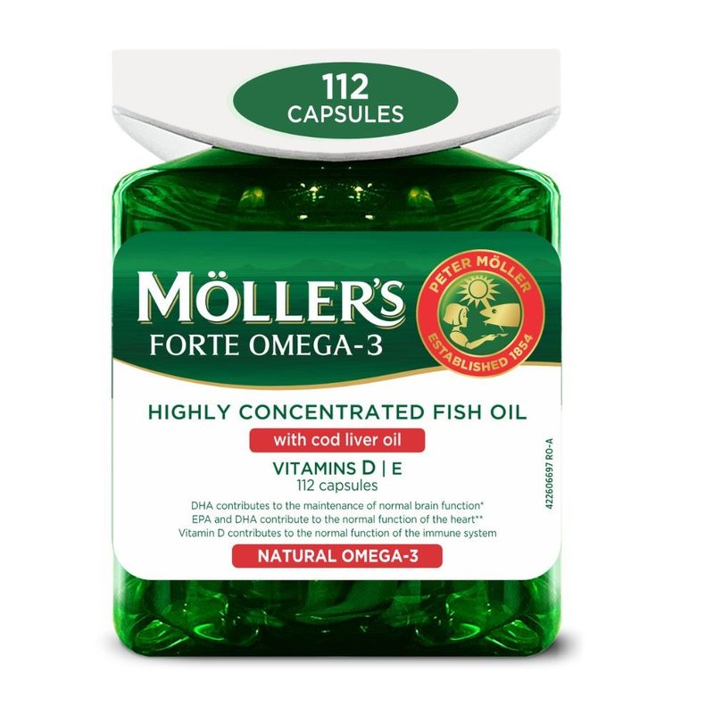 Moller s Forte Omega 3 With Cod Liver Oil x 112cps