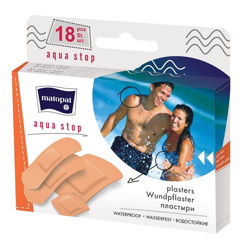 Plasturi Aqua Stop x 18buc Matopat