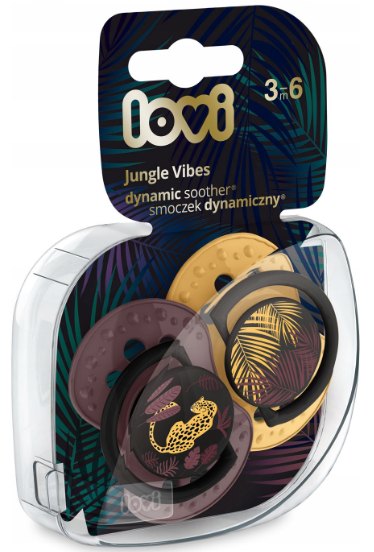 Lovi 22/902 Suzeta Silicon Dynamic Jungle Vibes Fata 3-6l x 2buc