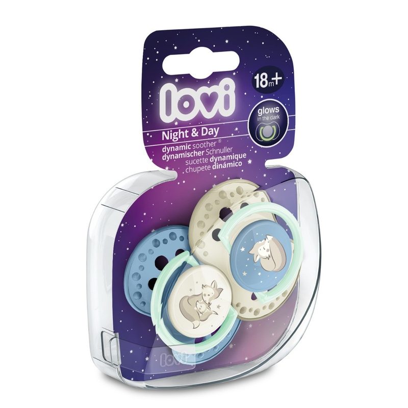 Lovi 22/916boy Suzeta Silicon Dynamic Night&Day Baiat +18l x 2buc