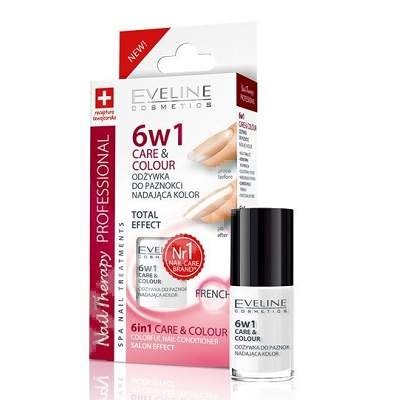 Eveline Tratament Profesional Care & Colour Nail Therapy 6in1 French 5ml