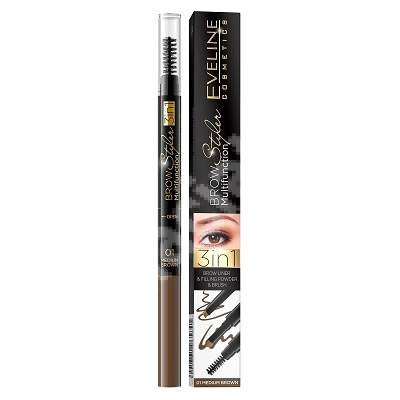 Eveline Creion Multifunctional pt Sprancene 3in1 Brow Styler 01 Medium Brown