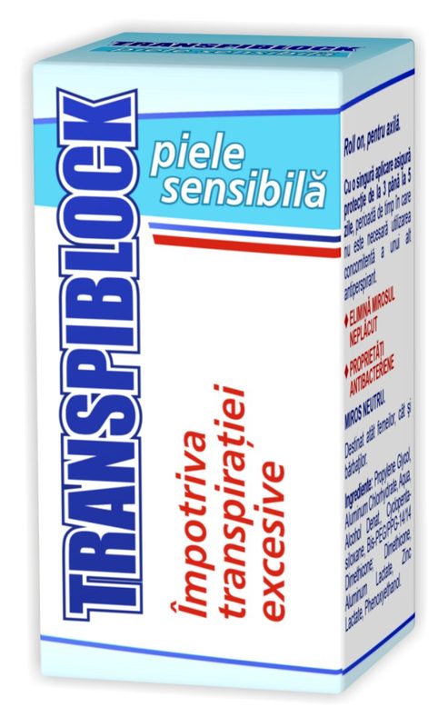 Transpiblock Roll on Piele Sensibila 25ml Zdrovit