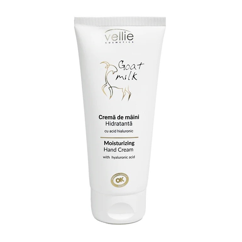 Crema Maini Hidratanta Lapte Capra si Acid Hialuronic 100ml Vellie