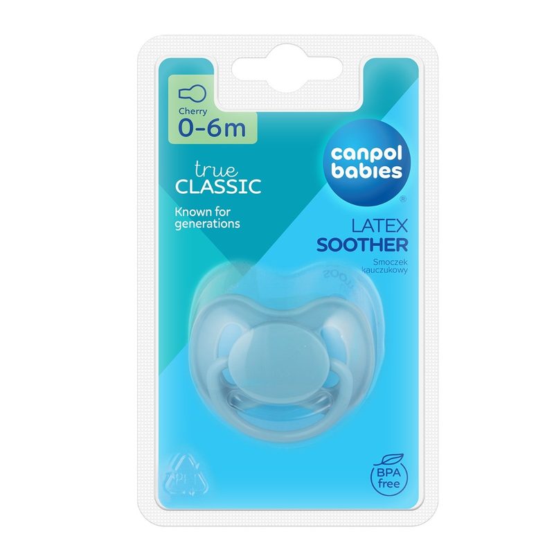 Canpol 23/223 Babies Suzeta Cherry din Latex 0-6l Albastra