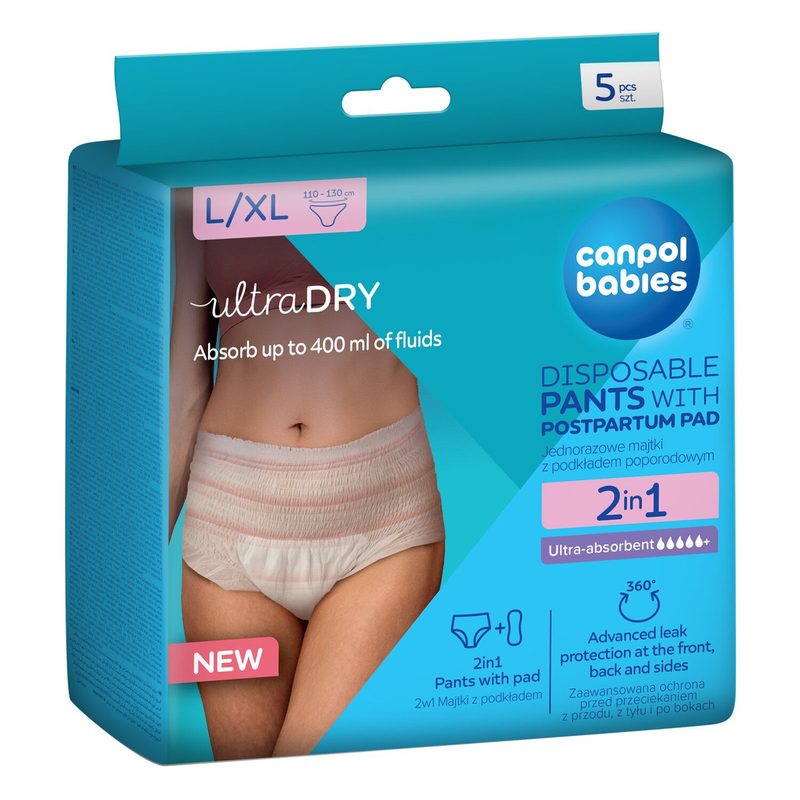 Canpol 78/012 Babies Chiloti Postpartum 2in1 L/XL x 5buc