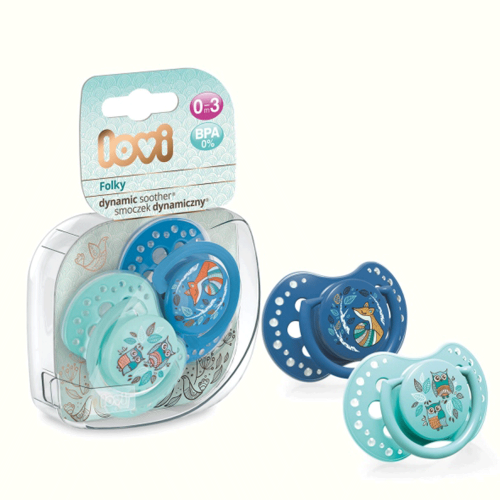 Lovi Suzeta Silicon Dynamic Folky Baiat 3-6l x 2buc