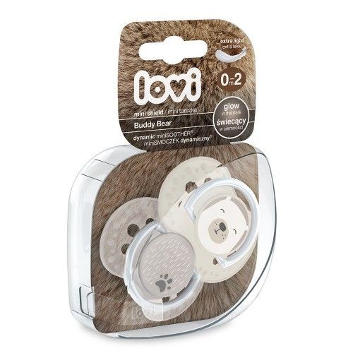 Lovi 22/862 Suzeta Silicon Dynamic Buddy Bear 0-2l x 2buc