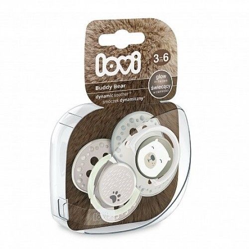 Lovi 22/864 Suzeta Silicon Dynamic Buddy Bear 3-6l x 2buc