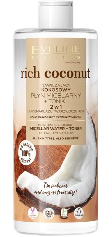 Eveline Apa Micelara&Tonic Rich Cooconut 2in1 500ml