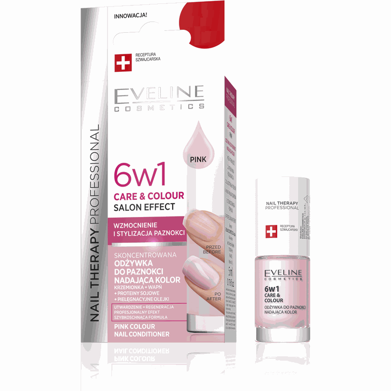Eveline Tratament de Unghii Care & Colour Pink