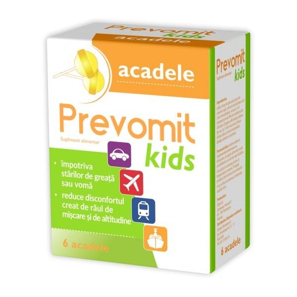 Prevomit Kids Acadele cu Aroma de Lamaie x 6buc Zdrovit