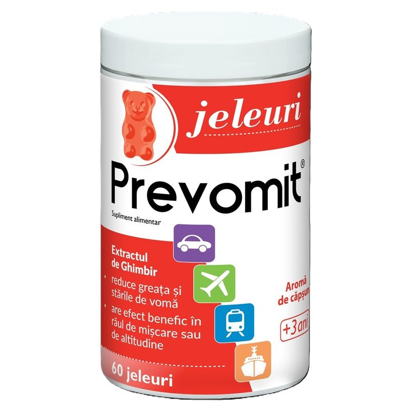 Prevomit Aroma Capsuni 3ani+ x 60jeleuri Zdrovit