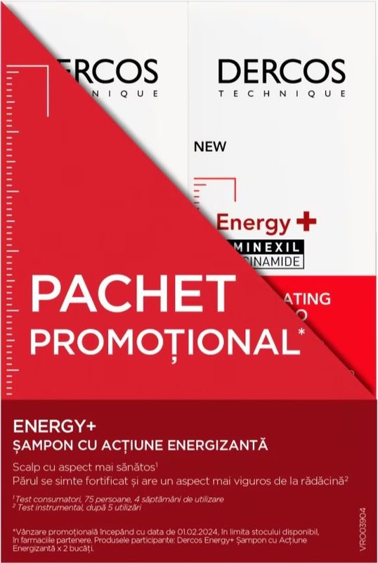 Vichy Dercos Sampon Energizant impotriva Caderii Parului Pachet Promotional