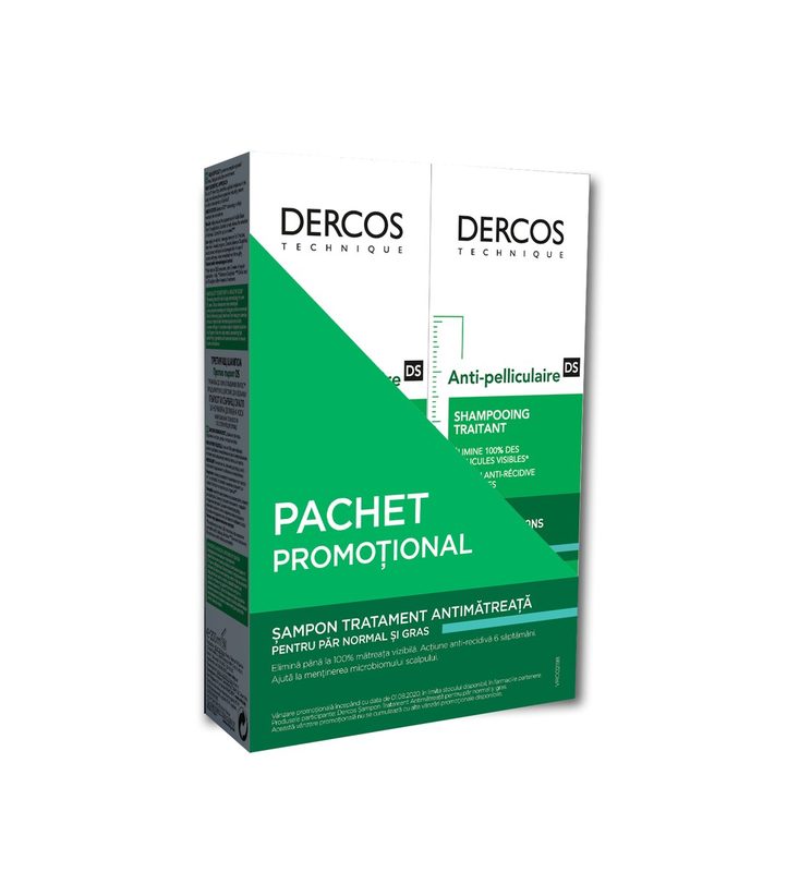 Vichy Dercos Sampon Antimatreata Par Normal Gras Pachet Promotional