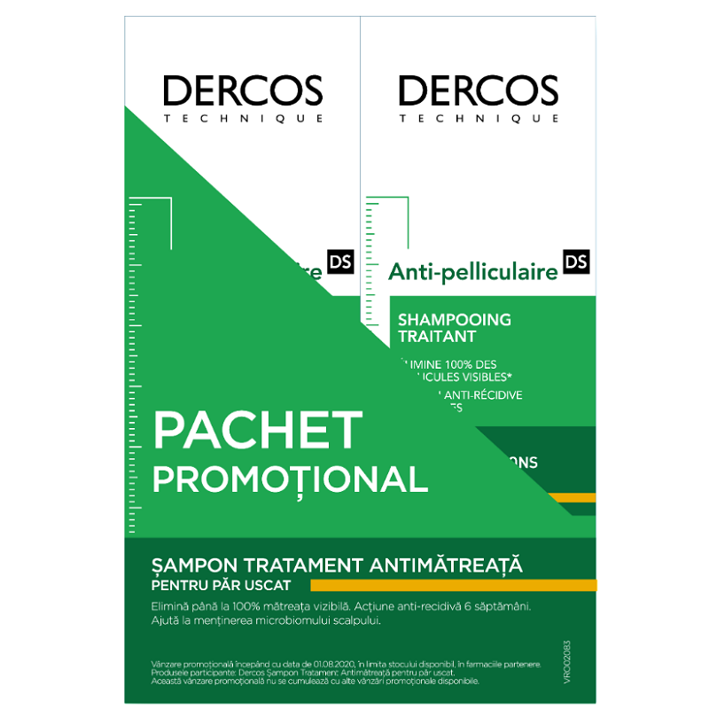 Vichy Dercos Sampon Antimatreata Par Uscat Pachet Promotional