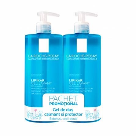 La Roche Posay Bipack Lipikar Gel De Spalare 1+1 -70% la al doilea produs