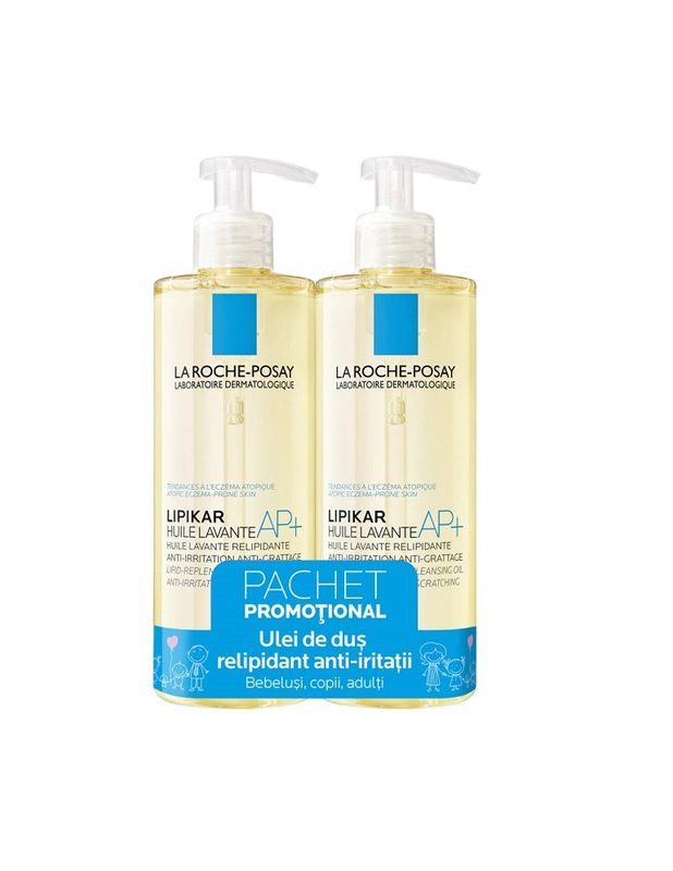 La Roche Posay Lipikar Ulei de Spalare AP+ 2 x 400ml Pachet Promotional