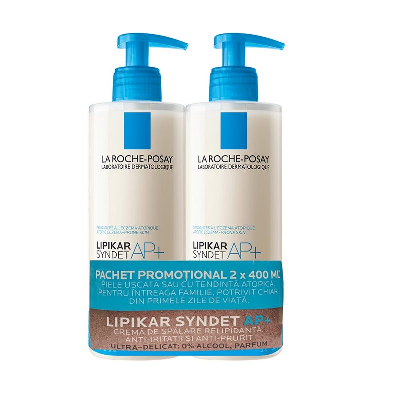 La Roche Posay Lipikar Syndet AP+ 2 x 400ml Pachet Promotional